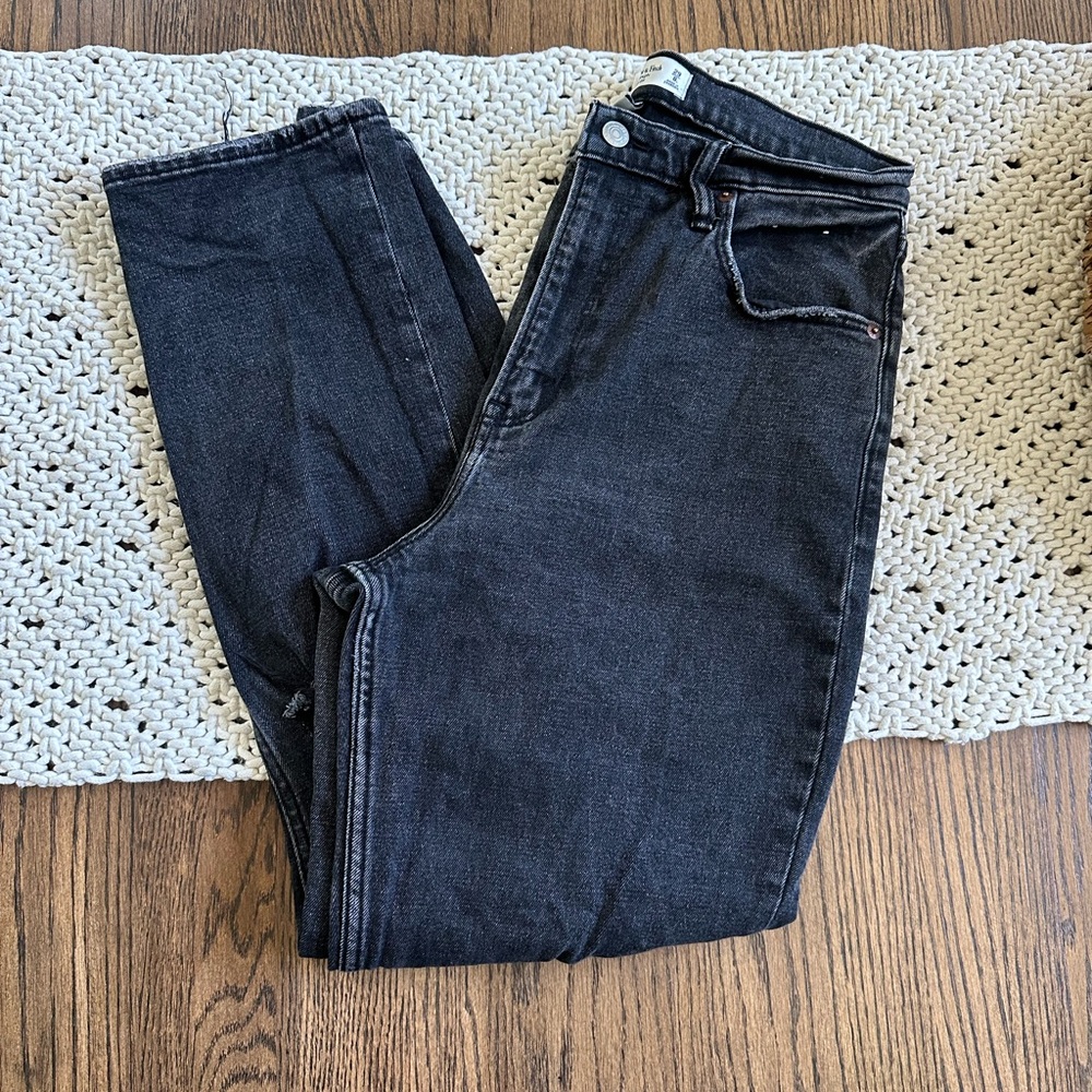 Abercrombie & Fitch Black The Ankle Straight Jean Curve Love